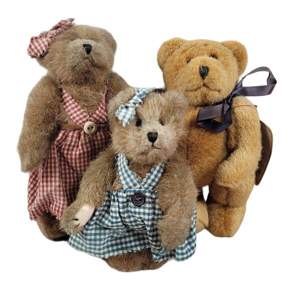 Vintage Boyds Bears Jointed Plush Archive Series 1993 Stuffed Animals DRESS FLAW - Picture 1 of 12